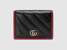 Gucci 573811 黑色 GG Marmont系列卡包