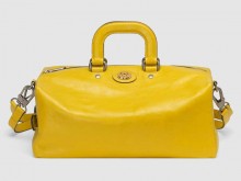 Gucci 587866 1GZ0X 7114 黄色 柔软皮革行李袋
