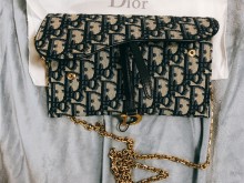 Dior链条钱包woc mini SADDLE OBLIQUE