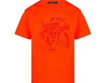 LV 1A7QO2 橙色 LV VEGETAL 蕾丝刺绣 T恤