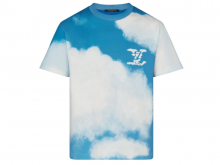 LV 1A89U4 蓝色 LV蓝天白云 云朵图案印花 T恤