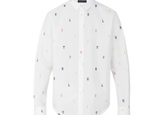 LV 1A5W7X 白色 DNA 衣领标准版剪花衬衫