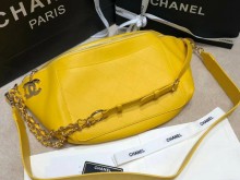 最近超爱的黄色腰包Chanel菲董超大包