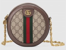  2019年设计感小圆包 Gucci 550618 Ophidia系列GG圆形迷你圆饼包