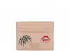 Prada/普拉达 1MC025 蜘蛛和唇部图案 粉色Saffiano皮质卡片夹