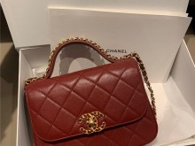 巴黎第一件战利品 Chanel AS0970 19秋冬新款复古红口盖包