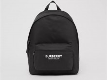 Burberry 80210841 黑色 徽标印花 ECONYL® 双肩包