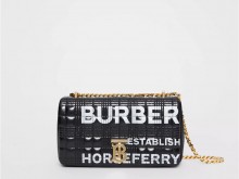 Burberry 80211051 黑色/金色 Horseferry印花 小号Lola萝纳包