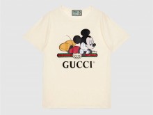 Disney x Gucci 492347 XJB7W 9756 米白色 超大造型T恤