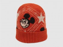 Disney x Gucci 604032 4GA50 7500 橘色 羊毛提花帽