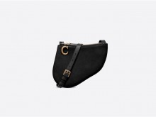 Dior迪奥 S5642CWVG_M900 黑色 SADDLE顶级小牛皮手拿包
