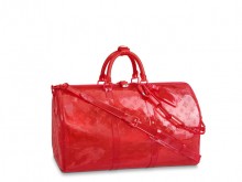 LV M53274 红色透明PVC KEEPALL 50 旅行袋