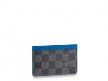 LV N64029 蓝色/黑格 卡夹