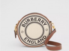 Burberry博柏利 80276021 Louise 徽标图案帆布拼皮革路易丝包