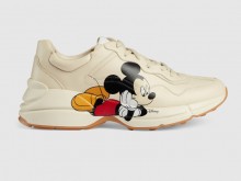 Gucci 601370 象牙白色 Disney x Gucci Rhyton系列 男士运动鞋