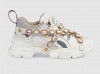 Gucci 541445 白色 Flashtrek系列 女士饰可拆卸水晶运动鞋