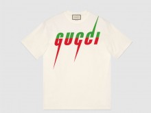 Gucci 565806 白色 Gucci锋刃印花 T恤