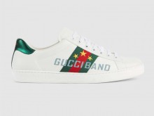 Gucci 603693 白色 Ace系列 饰 “Gucci Band”  男士运动鞋