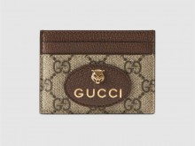 Gucci古驰 597557 Neo Vintage高级人造帆布卡片夹