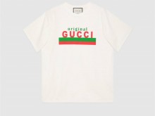 Gucci 616036 XJCOQ 9095 “Original Gucci”印花超大造型T恤