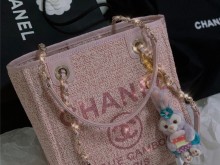 Chanel2021春季粉色沙灘包太可了！