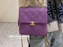 Chanel AS3108 ss22春夏 首发 紫色方形小书包