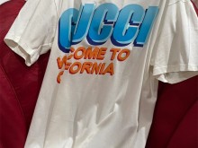 Gucci 夏季新款冰蓝logo短袖T恤