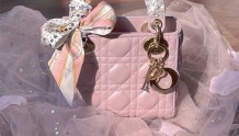 男朋友送的第一个包包！Dior戴妃三格珠光粉