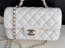 Chanel 23A 白色手柄mini 翻盖包